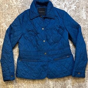 Talbots Women’s Talbots Quilted Coat Navy Blue Lightweight Jacket size small